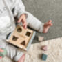 Personalised Wooden Teddy Sorterbox Puzzle Shapes Toy, thumbnail 2 of 7