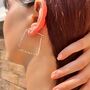 Sterling Silver Hammered Square Hoop Earrings, thumbnail 1 of 6