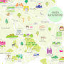 Map Of Staffordshire Art Print, thumbnail 4 of 5