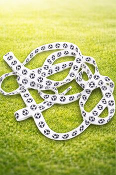 Childrens/ Kids Shoe Laces Football/ Rainbow Design, 2 of 6