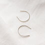Recycled Sterling Silver Curve Ear Threads, thumbnail 1 of 3