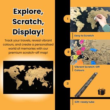 World Scratch Map Travel Gifts, 9 of 10