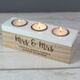 Personalised Couples Wooden Tealight Holder Box, thumbnail 3 of 6