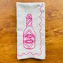 Set Of Six Embroidered Food Condiment Napkins, thumbnail 5 of 12