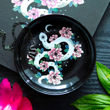 Snake And Flower Trinket Dish And Jewellery Tray, 3 of 7