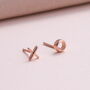 Sterling Silver Kiss And Hug Ear Studs, thumbnail 6 of 8