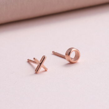 Sterling Silver Kiss And Hug Ear Studs, 6 of 8