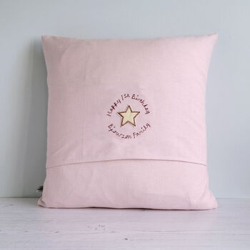 Personalised Pocket Cushion Gift For New Baby Girl, Christening Or Birthday, 6 of 12