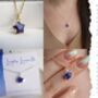 Lapis Lazuli Star Hoop Earrings, thumbnail 5 of 10