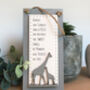 Wooden Hanging Giraffe Poem Plaque Sign, thumbnail 4 of 6