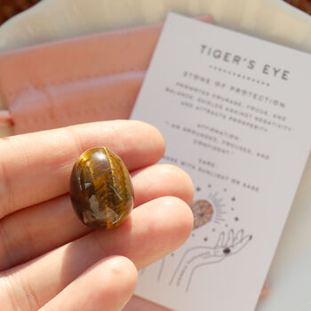 Tiger’s Eye Crystal Egg Gift With Pouch And Card, 2 of 5