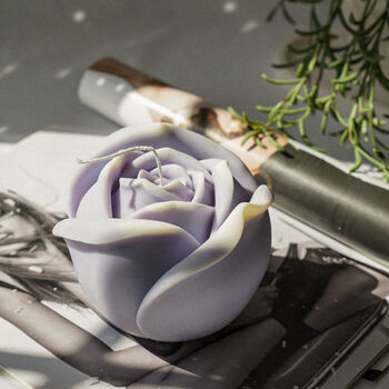 Xl Rose Shape Soy Wax Candle, 3 of 3