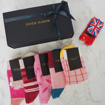 Customised Pink Luxury Women's Socks Three Pair Gift, 2 of 7