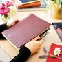Personalised Premium Leather Notebook With Pen Holder Mother's Day Gift, thumbnail 1 of 12