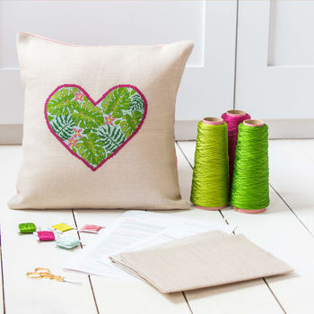 Botanical Heart Cross Stitch Kit, 3 of 4