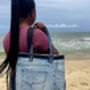 Denim Tote Bag Upcycled From Jean Waste, thumbnail 2 of 5