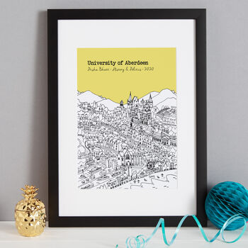 Personalised Aberdeen Graduation Gift Print, 5 of 9