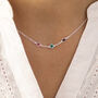 Mini Family Birthstone Link Necklace, thumbnail 2 of 11