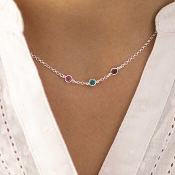 Mini Family Birthstone Link Necklace, 2 of 11