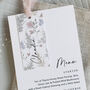 Autumnal Wedding Menu Cards With Guest Name Tags And Ribbon, thumbnail 2 of 7