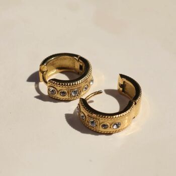 Belle Cz Gold Hoops, 4 of 6