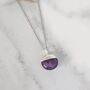 The Orb Amethyst February Birthstone Necklace, Silver, thumbnail 4 of 7