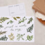 Botanical Ferns Just A Note To Say A6 Postcard Pack, thumbnail 3 of 3