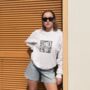 Unisex Graphic Black And White Sweatshirt, thumbnail 2 of 5