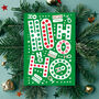 Ho Ho Ho Green Christmas Card, thumbnail 4 of 6