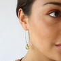 Long Peridot Quartz Earrings, thumbnail 1 of 5