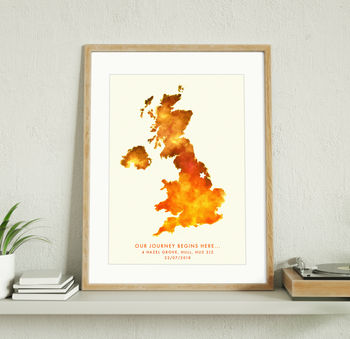 Personalised UK Location Map Print, 7 of 9