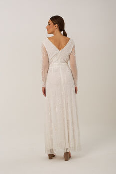 Eden Long Sleeve Embellished Wedding Dress, 2 of 2