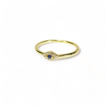 Eye Band Ring, Cz, Rose Or Gold Plated 925 Silver, 2 of 8