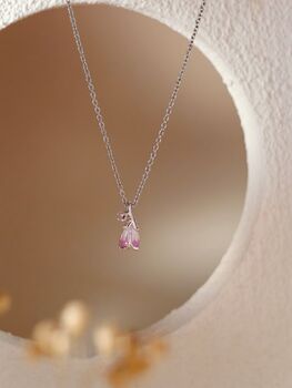 Pink Forest Bell Copper Necklace, 10 of 10