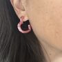 Fun Statement Valentine Heart Hoop Earrings, thumbnail 2 of 10