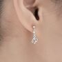 Giraffe Drop Stud Earrings In Sterling Silver, thumbnail 1 of 12