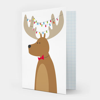 Pack Of Four Festive Animal Christmas Cards, 3 of 3