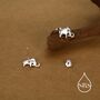 Mammoth Elephant Stud Earrings In Sterling Silver, thumbnail 4 of 12