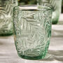 Set Of Four Laurier Green Tumblers, thumbnail 4 of 5