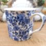 Set Of Six Palace Mugs In Blue Rose Chintz Design, thumbnail 6 of 9