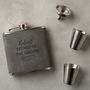 Personalised Father Of The Groom Hip Flask Gift Set, thumbnail 4 of 7