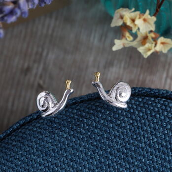 'You Snailed It' Sterling Silver Snail Earrings, 3 of 5