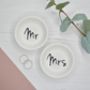 Mr And Mrs Wedding Ring Dish Set, thumbnail 1 of 6