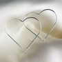 Sterling Silver Heart Hoop Earrings, thumbnail 1 of 6