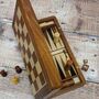 Wooden Birthday Game, Fathers Day Gift; Multi Chess Backgammon Set, thumbnail 4 of 7