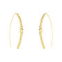 Beaded Pull Through Sterling Silver Earrings Gold, thumbnail 2 of 5
