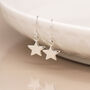 Silver Plated Star Drop Earrings, thumbnail 1 of 3