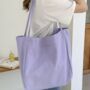Extra Large Pastel Canvas Shoulder Tote Bag For School, thumbnail 3 of 9