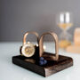 Luxury Walnut Double Watch Stand Display Personalise, thumbnail 4 of 6