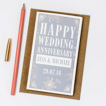 Mr And Mrs Foil Fold Out Wedding Card By Coulson Macleod ...